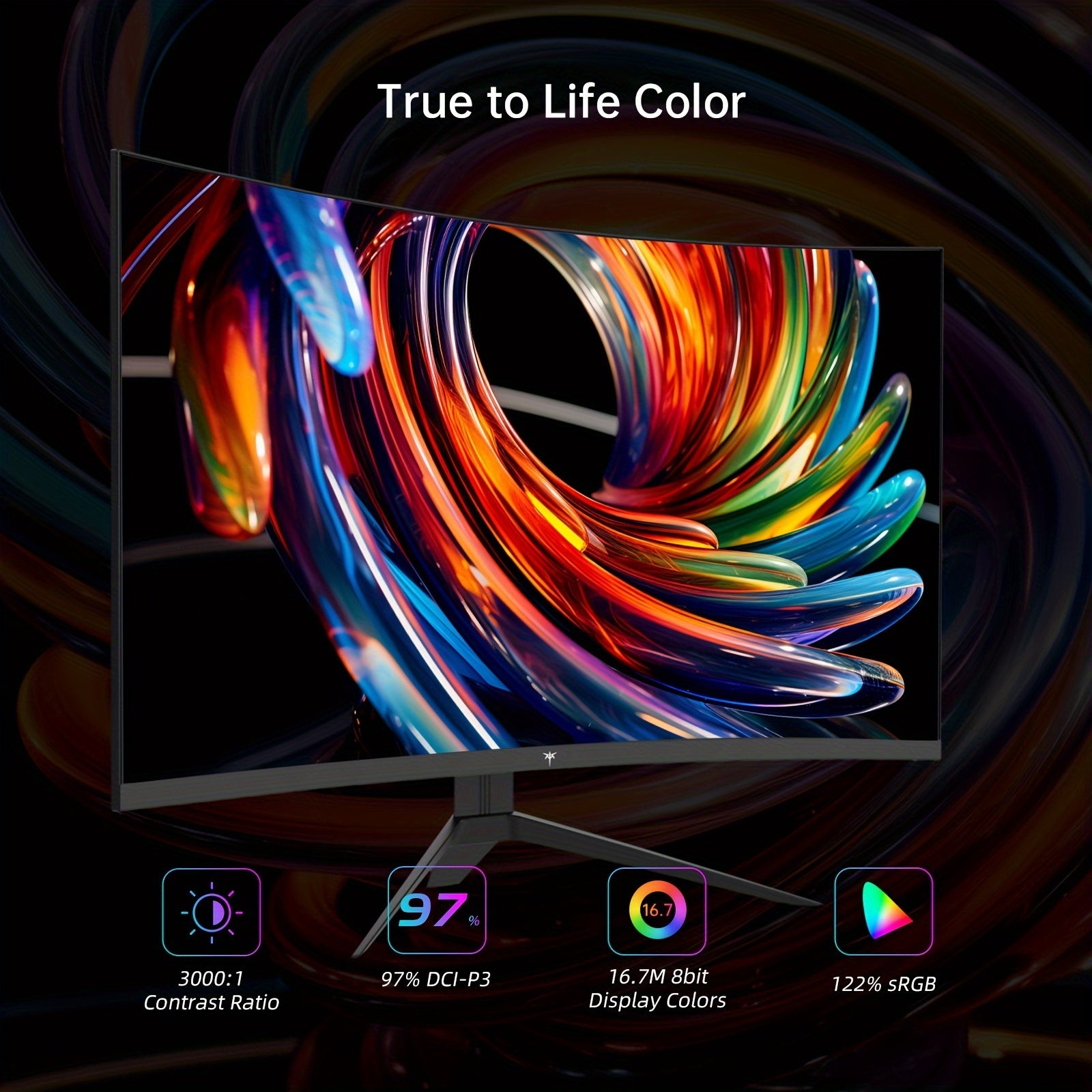 32 Inch FHD 1080P Curved Gaming Monitor - VA 1500R 165Hz 1ms MPRT, FreeSync & G-Sync Compatible, 122% sRGB, HDR10, DP/HDTV, VESA Wall Mount for Gaming, Home Office & Business PC, Sleek Frame Design | Wide Viewing Angle, Gamin