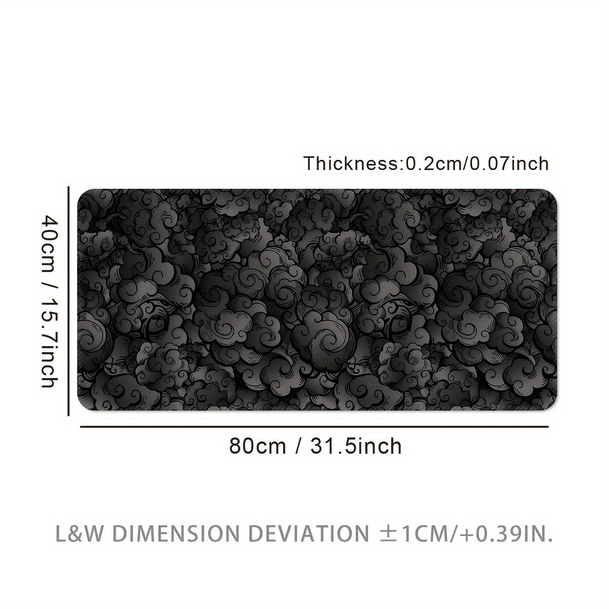 XXL Large Gaming Mouse Pad - Extra Wide Extended Desk Mat with Non-Slip Base, Thickened Rubber Surface, Precision Stitching - Extra Large Computer Mat for PC, Laptop, Office, Streaming - Anti-Fraying Edges - Ideal Gaming Desk