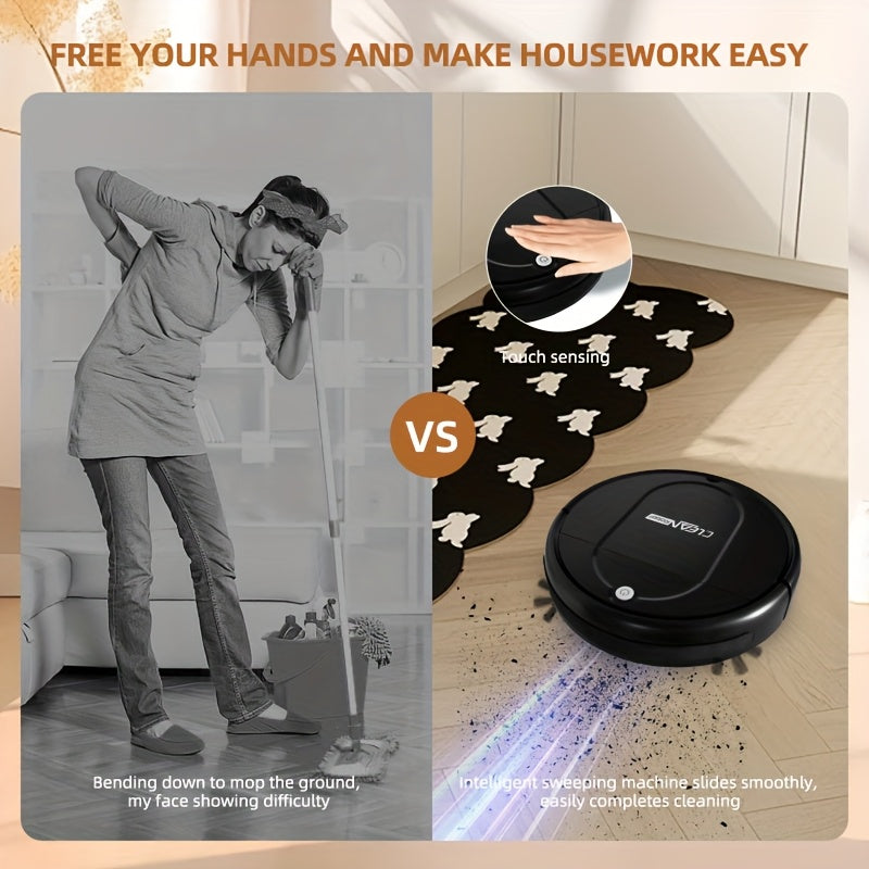 Robot Vacuum Cleaner, 3-in-1, Sweeping, Mopping, And Vacuuming All In One, 4, 000 Pa Powerful Suction, Up to 90mins Runtim, Low Noisesuitable for Hard Floors, Flatmarble Tiles And Wood Floor, Dorm Room Essential, House Cleani
