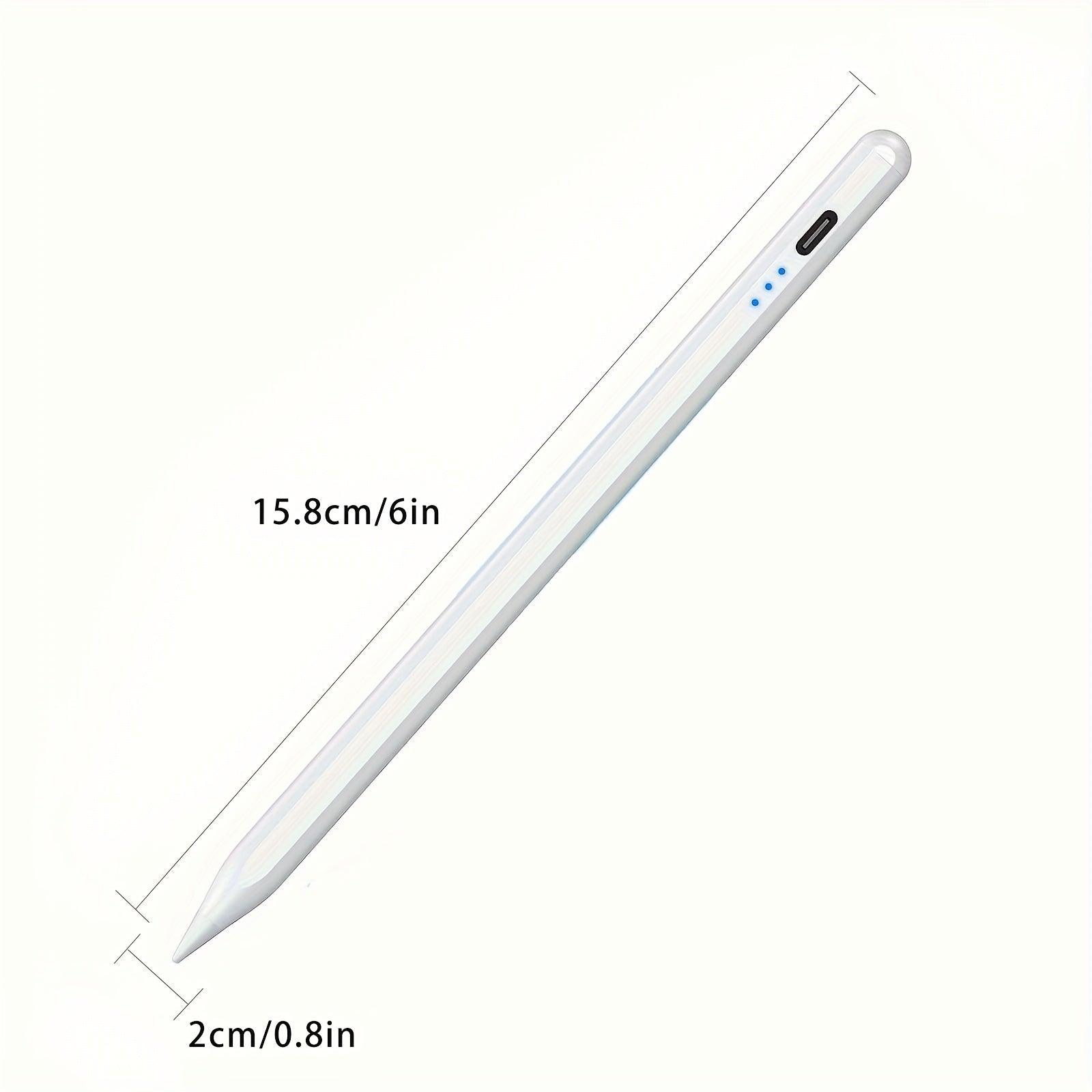 Stylus Pen for iPad with Palm Rejection & Tilt Sensing, Fast Charging, Compatible with iPad 6-10, Pro 12.9/11", Air 3/4/5, Mini 5/6 - White, Tool, Streamlined Accessory, Sleek Design, Modern Material, Functional Design