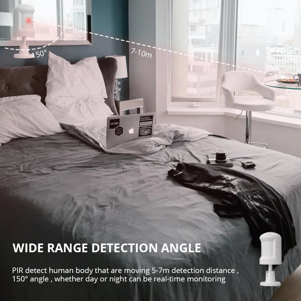 Motion Sensor Detector Smart Sensor Home Security System PIR Motion Sensor Work with Tuya Smart Life App