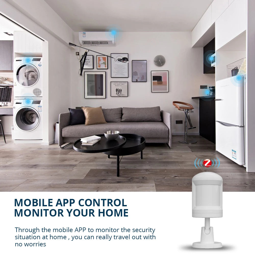 Motion Sensor Detector Smart Sensor Home Security System PIR Motion Sensor Work with Tuya Smart Life App