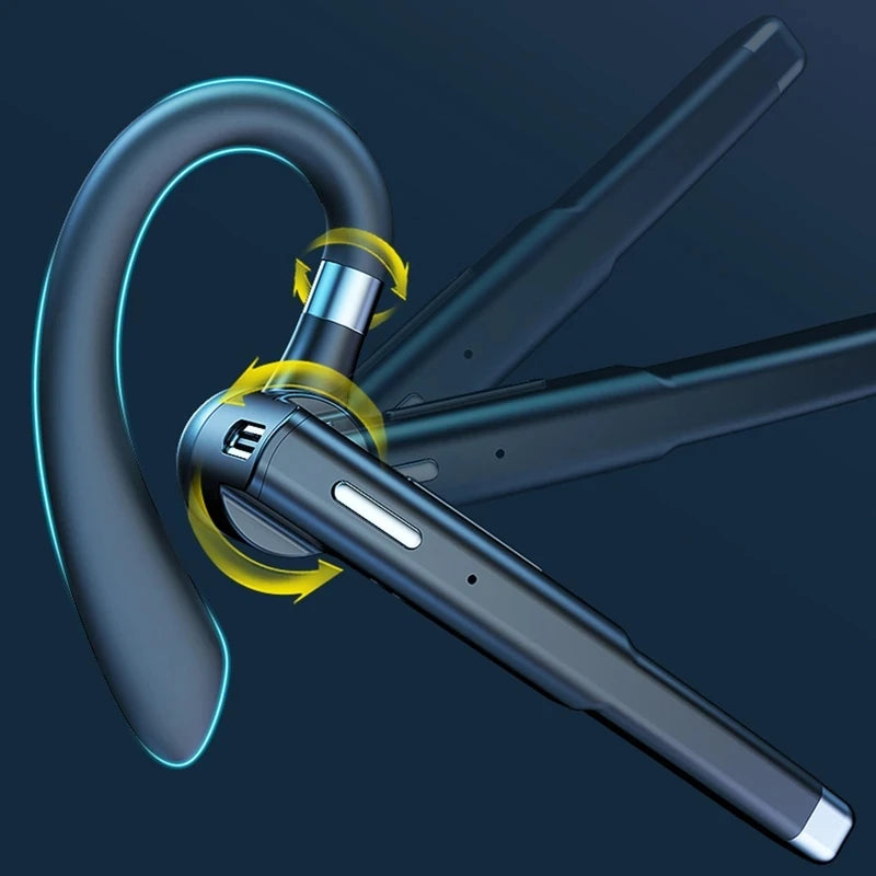 YYK520 Bluetooth Headset Noise Canceling Sports Earphone Waterproof Digital Display Headphones Single Ear Earbuds Over-Ear