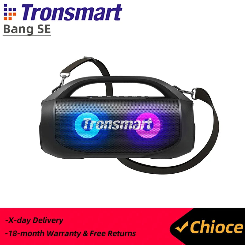 Tronsmart Bang SE Speaker Powerful Portable Speaker with Bluetooth 5.3, Portable Handle, 24-Hour Playtime, for Party, Camping