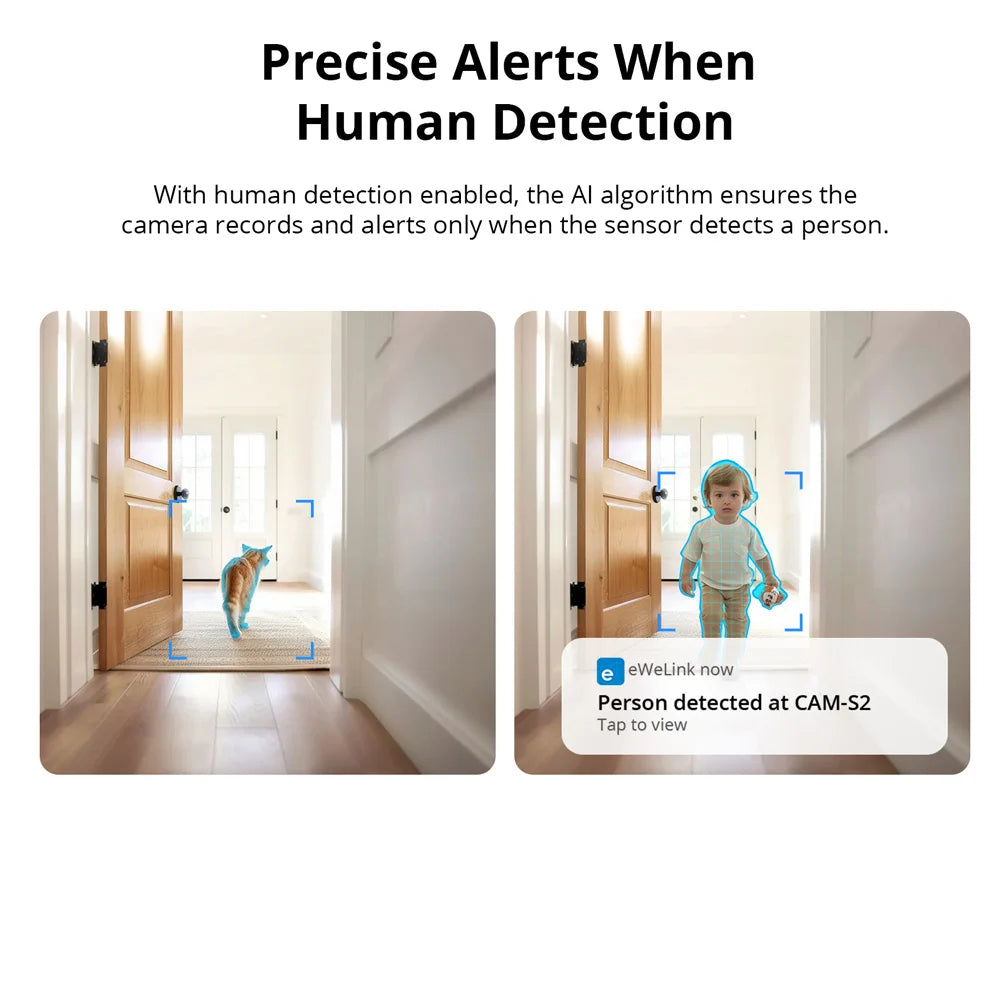 SONOFF CAM-S2 Home Security Camera WiFi 1080P Motion Detection Alert Real-time Interactive Two-way Audio Support Alexa Google