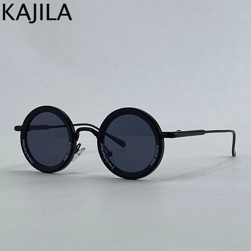 Small Frame Round Steampunk Sunglasses Men 2025 Luxury Brand Retro Punk Sun Glasses For Male Classic Driving Eyewear UV400