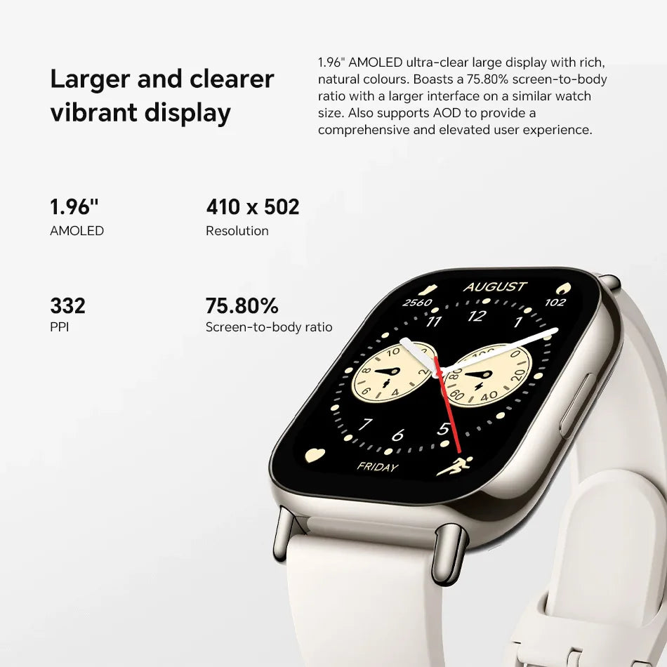 Global Version Xiaomi Redmi Watch 5 Lite 1.96'' AMOLED display 18-Day Battery life Bluetooth® calling Built-in GNSS 5ATM