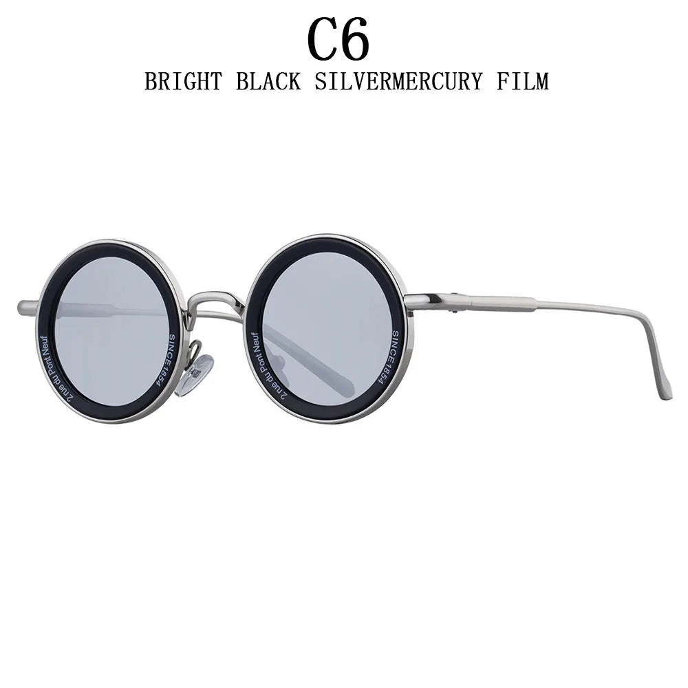 Round Steampunk Sunglass Men Vintage Punk Sunglasses Women Trendy Retro Fashion Glasses Gafas De Sol Hombre Lunette Soleil Femme