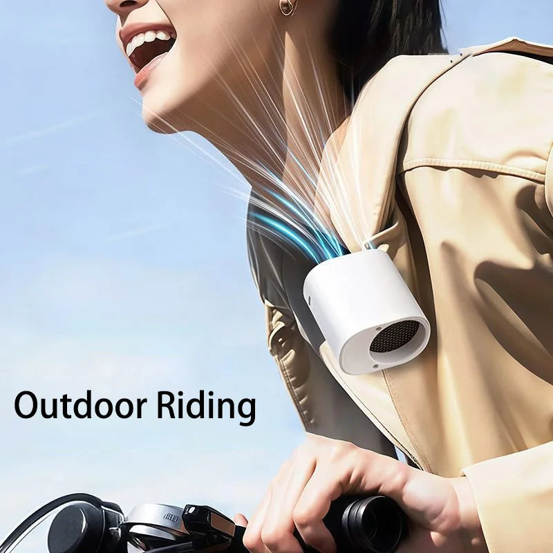 Hipacool Portable Car Clip Fan 360° Rotatable 100 Speed Wind 12V USB Rechargeable Electric Fan Low Noise Mini Fan Clamp Anywhere