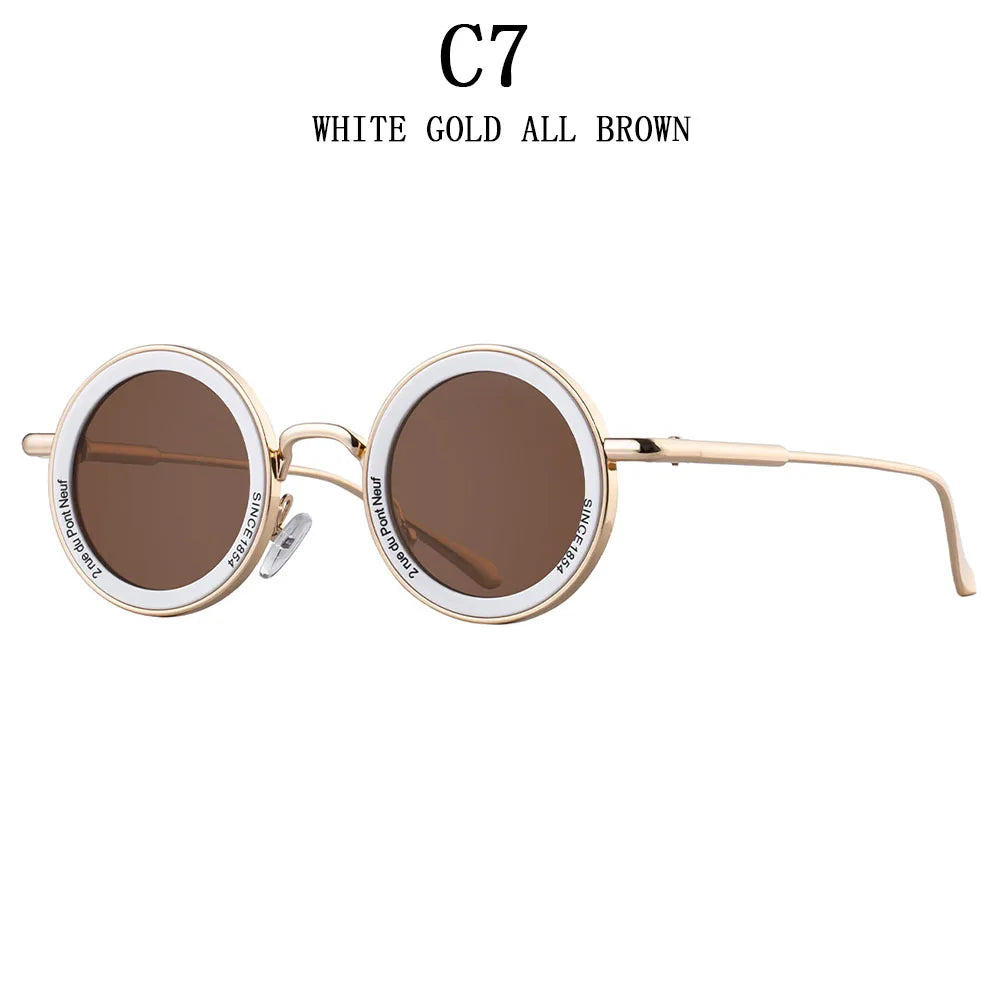 Round Steampunk Sunglass Men Vintage Punk Sunglasses Women Trendy Retro Fashion Glasses Gafas De Sol Hombre Lunette Soleil Femme