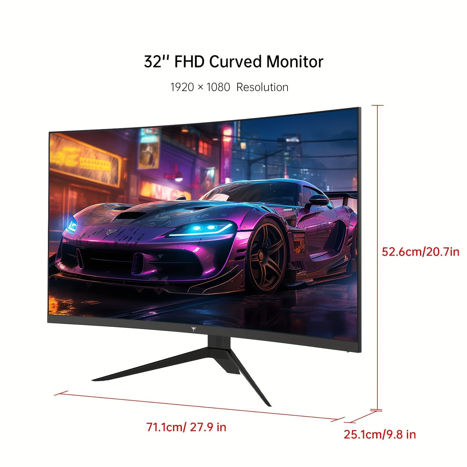 32 Inch FHD 1080P Curved Gaming Monitor - VA 1500R 165Hz 1ms MPRT, FreeSync & G-Sync Compatible, 122% sRGB, HDR10, DP/HDTV, VESA Wall Mount for Gaming, Home Office & Business PC, Sleek Frame Design | Wide Viewing Angle, Gamin