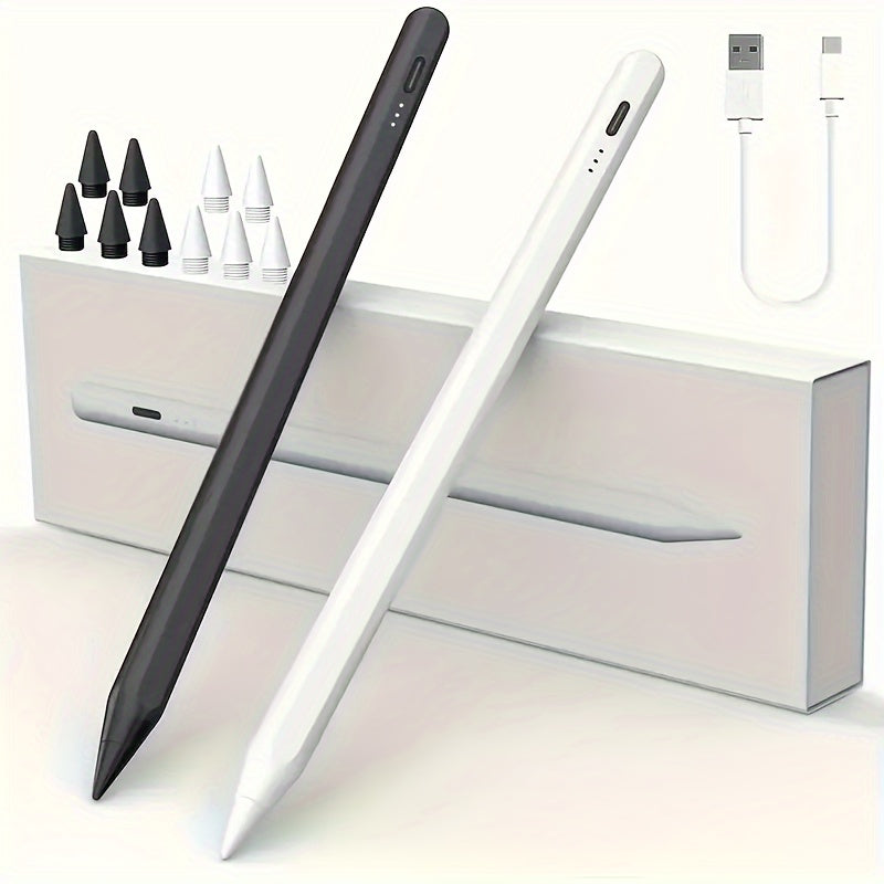 Stylus Pen for iPad with Palm Rejection & Tilt Sensing, Fast Charging, Compatible with iPad 6-10, Pro 12.9/11", Air 3/4/5, Mini 5/6 - White, Tool, Streamlined Accessory, Sleek Design, Modern Material, Functional Design