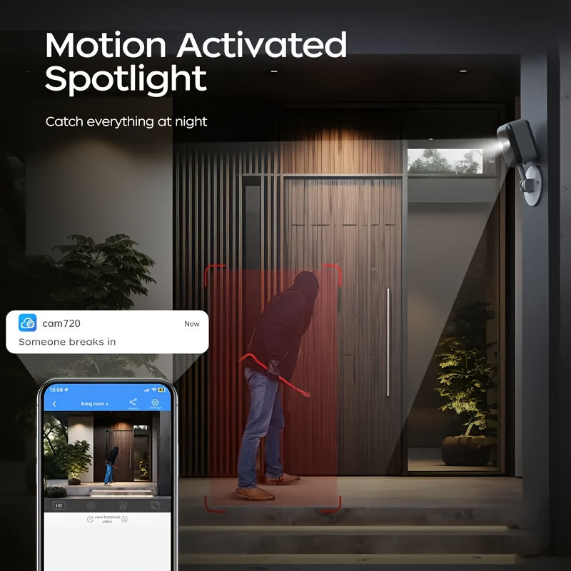 1080P Full HD Wireless Surveillance Camera, Full-Color Night Vision, Two-Way Voice Call, Motion Detection, Built-in AP Hotspot, Can Be Viewed Without Internet, Take Care Of Children, Elderly And Pets Safety Surveillance Camer