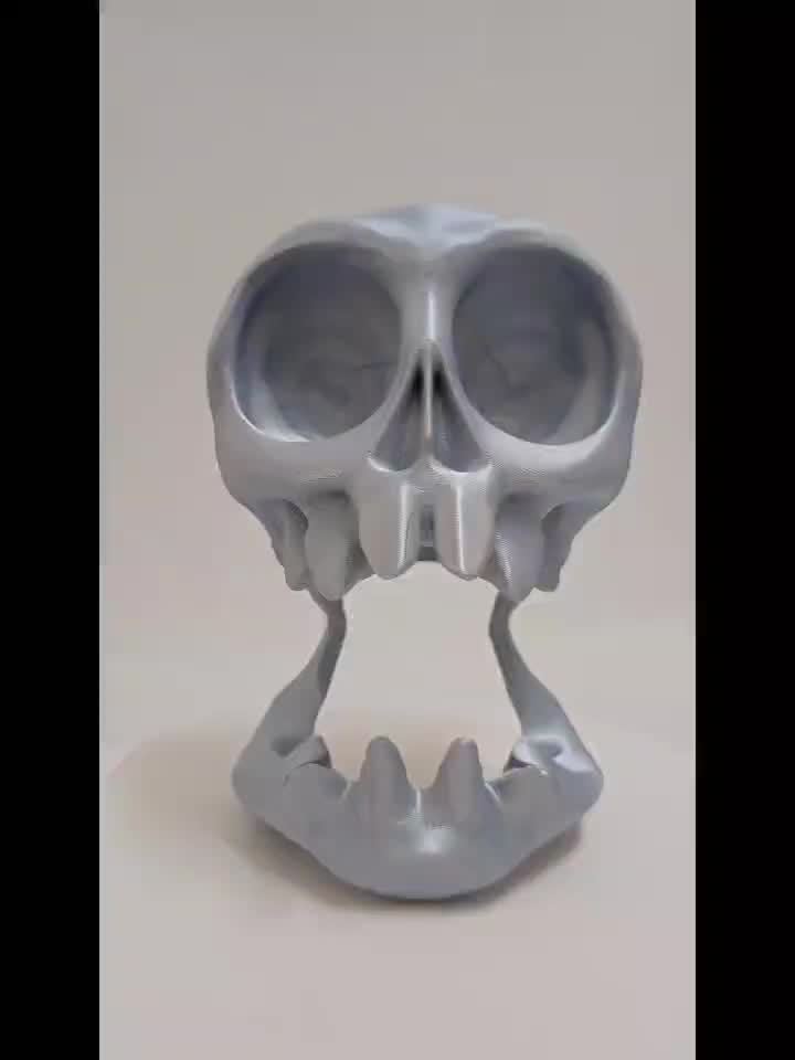 PS5 PS4 "2025 Esports Desktop Organizer! Skull Head PS5 PS4 Headset Controller Stand Dual-Slot | Gaming Room Audio-Visual Sync Portable Wall Mount