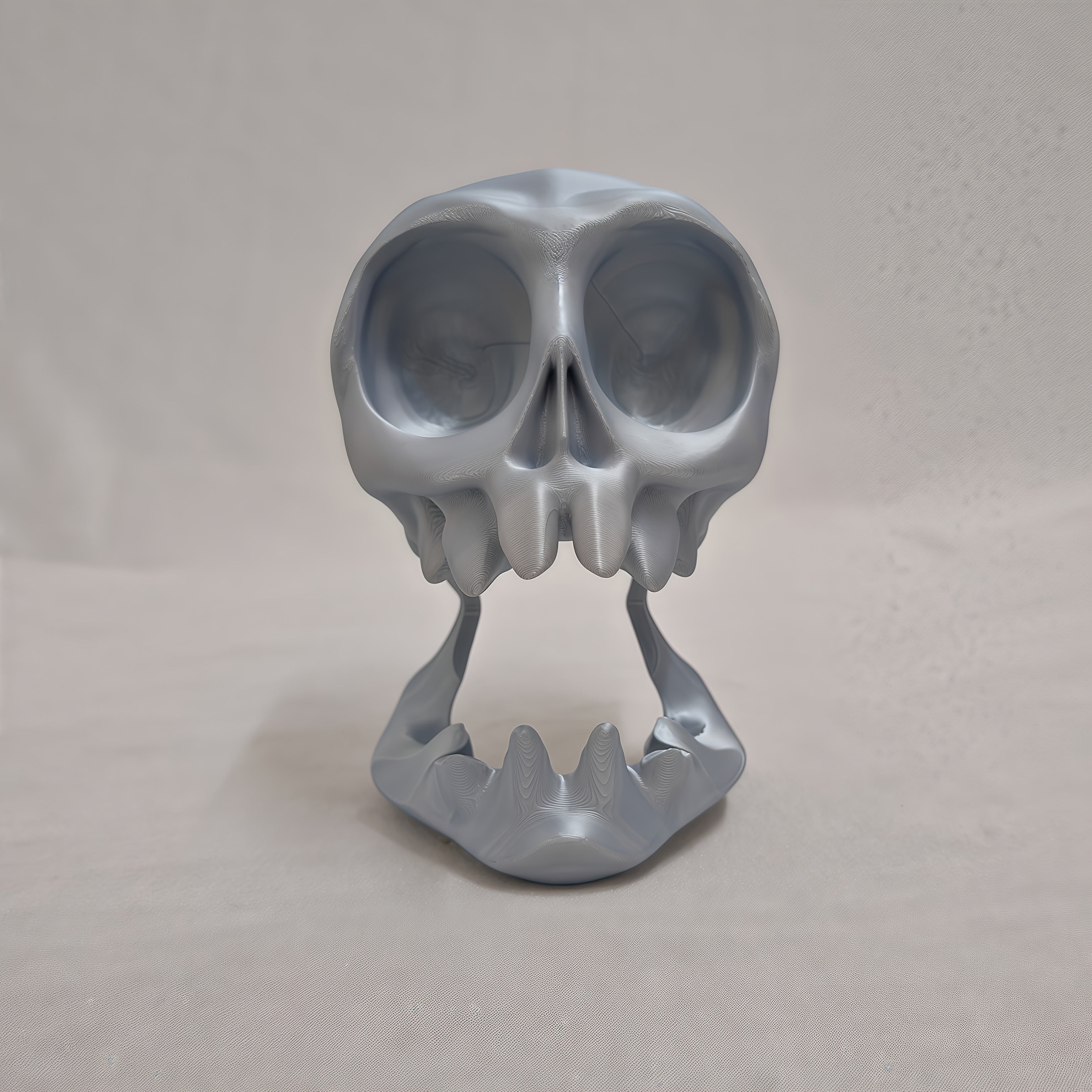 PS5 PS4 "2025 Esports Desktop Organizer! Skull Head PS5 PS4 Headset Controller Stand Dual-Slot | Gaming Room Audio-Visual Sync Portable Wall Mount