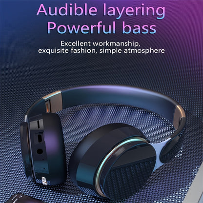 Wireless BT Headphones Over Ear Comfortable Foldable Headset with Built-in Microphone Ideal for School Tablet PC TV Mobile Travel Winter Gifts HD Sound Quality