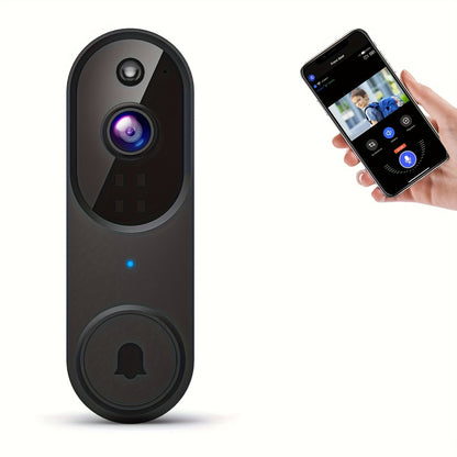 1080P Smart Wireless Video Doorbell Camera With Chime, Night Vision, Real-Time Alerts, AI Human Detection, 2.4G WiFi, Two-Way Talk, Cloud Storage, Battery Rechargeable