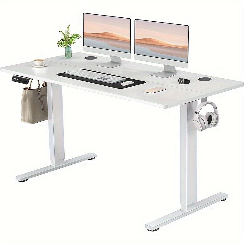 Adjustable Height Standing Desk -40/48/55/63 Inches Electric Sit Stand Up Desk with Ergonomic Design for Home Office, Cafes, Catering, Event Holding, 4 Colors, Gaming Desk Workstation Lift Rising Desk