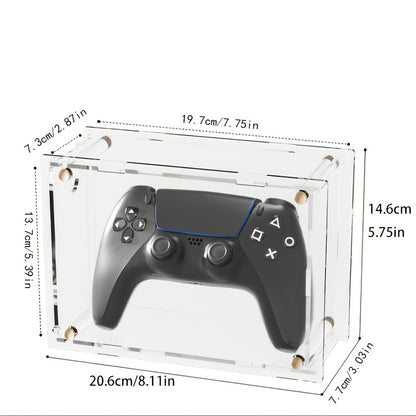 Acrylic Game Controller Stand &amp; Display - Transparent Organizer for Desktop and Bedroom Storage, Compatible with Switch, Switch OLED, and More, Game Storage Organizer