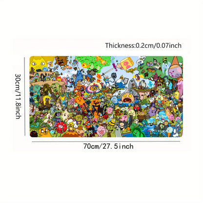 1pc Extra Large Gaming and Office Desk Mat - Stitched Edges, Non-Slip Waterproof Base, Smooth Surface - Extra Wide Mouse Pad for PC, Computer, Home Office - Large Mousepad with Anti-Slip Rubber Base - Compatible with Keyboard