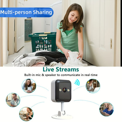 1080P Full HD Wireless Surveillance Camera, Full-Color Night Vision, Two-Way Voice Call, Motion Detection, Built-in AP Hotspot, Can Be Viewed Without Internet, Take Care Of Children, Elderly And Pets Safety Surveillance Camer