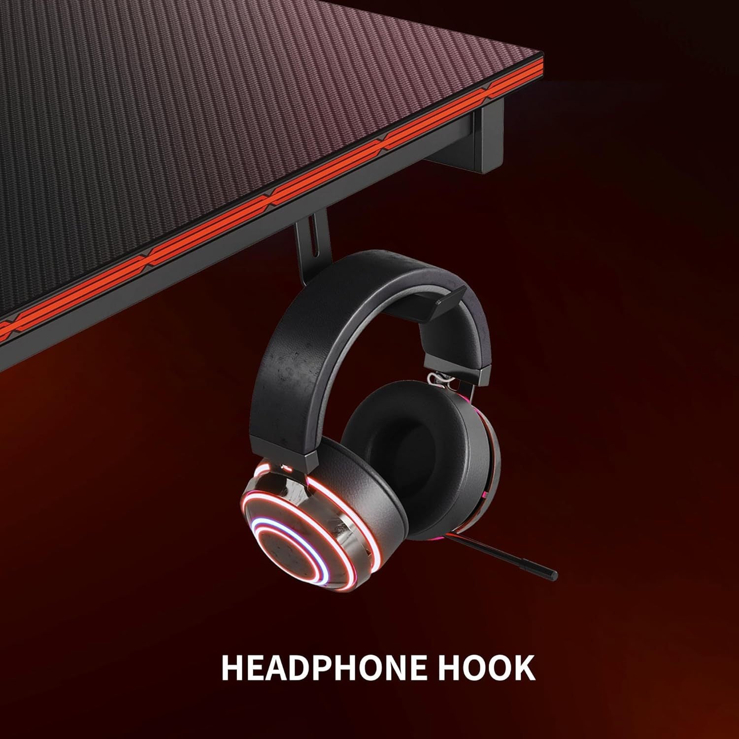 Gaming Desk 32 Inch PC Computer Desk, Home Office Desk Table Gamer Workstation, Simple Game Table, Black