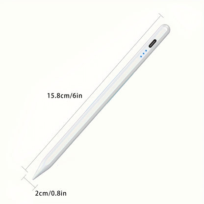 Stylus Pen for iPad with Palm Rejection & Tilt Sensing, Fast Charging, Compatible with iPad 6-10, Pro 12.9/11", Air 3/4/5, Mini 5/6 - White, Tool, Streamlined Accessory, Sleek Design, Modern Material, Functional Design