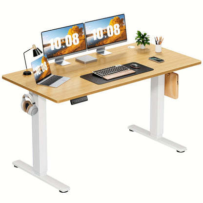 Adjustable Height Standing Desk -40/48/55/63 Inches Electric Sit Stand Up Desk with Ergonomic Design for Home Office, Cafes, Catering, Event Holding, 4 Colors, Gaming Desk Workstation Lift Rising Desk