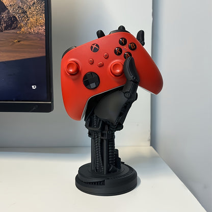 Cyberpunk 3D Printed Game Controller Stand, Adjustable ABS Desk Organizer for Controllers and Smartphones, Non-Waterproof Multi-Functional Gaming Accessory Holder, Ideal Back to School Gift for Gamers
