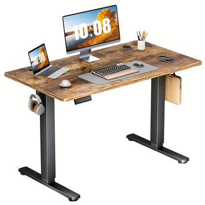 Adjustable Height Standing Desk -40/48/55/63 Inches Electric Sit Stand Up Desk with Ergonomic Design for Home Office, Cafes, Catering, Event Holding, 4 Colors, Gaming Desk Workstation Lift Rising Desk