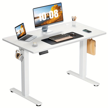 Adjustable Height Standing Desk -40/48/55/63 Inches Electric Sit Stand Up Desk with Ergonomic Design for Home Office, Cafes, Catering, Event Holding, 4 Colors, Gaming Desk Workstation Lift Rising Desk