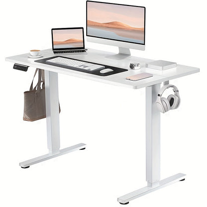 Adjustable Height Standing Desk -40/48/55/63 Inches Electric Sit Stand Up Desk with Ergonomic Design for Home Office, Cafes, Catering, Event Holding, 4 Colors, Gaming Desk Workstation Lift Rising Desk