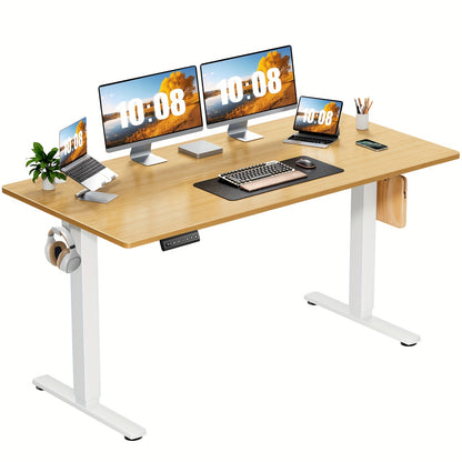 Adjustable Height Standing Desk -40/48/55/63 Inches Electric Sit Stand Up Desk with Ergonomic Design for Home Office, Cafes, Catering, Event Holding, 4 Colors, Gaming Desk Workstation Lift Rising Desk