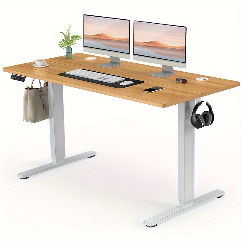 Adjustable Height Standing Desk -40/48/55/63 Inches Electric Sit Stand Up Desk with Ergonomic Design for Home Office, Cafes, Catering, Event Holding, 4 Colors, Gaming Desk Workstation Lift Rising Desk