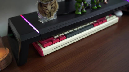 Essential For The Start Of School Season 1pc ICE COOREL Computer Monitor Height Stand (4 Ports), A Multi-functional Foldable Office Desktop Stand With RGB Lighting For Mini PC, And A Bottom That Can Store A Mouse And Keyboard