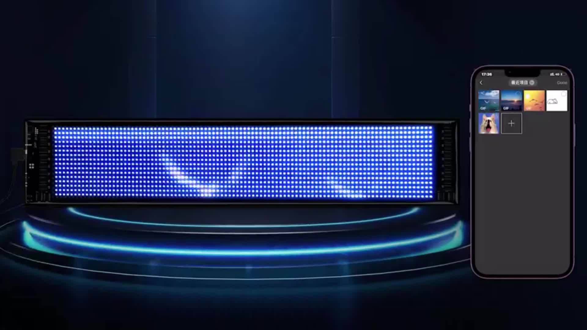 [Flexible LED Matrix Panel] LED Matrix Panel Sign with USB Power, App Control & Remote | Flexible, DIY Programmable Lighting for Stores, Hotels, Holidays | Easy Installation, Durable Design, Dimmable Graphite RGB Display, Hol