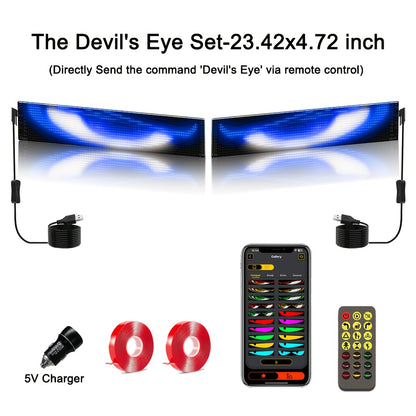 [Flexible LED Matrix Panel] LED Matrix Panel Sign with USB Power, App Control & Remote | Flexible, DIY Programmable Lighting for Stores, Hotels, Holidays | Easy Installation, Durable Design, Dimmable Graphite RGB Display, Hol