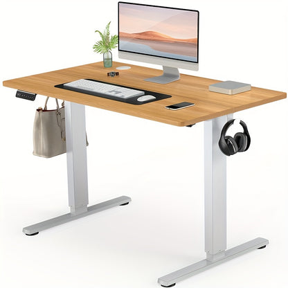 Adjustable Height Standing Desk -40/48/55/63 Inches Electric Sit Stand Up Desk with Ergonomic Design for Home Office, Cafes, Catering, Event Holding, 4 Colors, Gaming Desk Workstation Lift Rising Desk