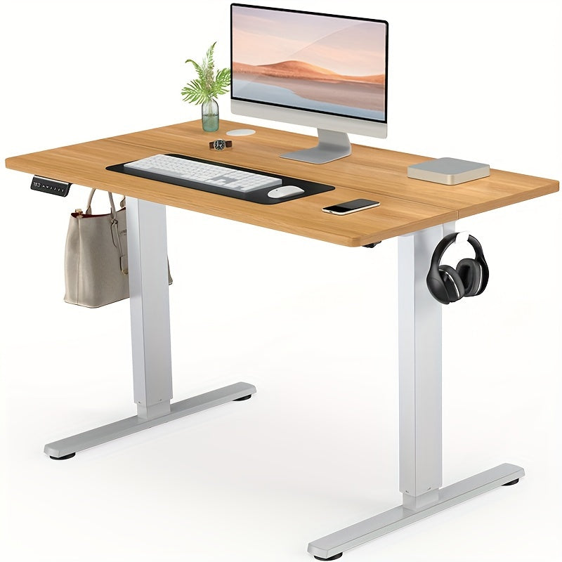 Adjustable Height Standing Desk -40/48/55/63 Inches Electric Sit Stand Up Desk with Ergonomic Design for Home Office, Cafes, Catering, Event Holding, 4 Colors, Gaming Desk Workstation Lift Rising Desk