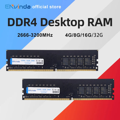 ENVINDA DDR4 PC RAM Memoria 8GB 16GB 3200MHz DIMM Desktop Computer Memory Rams No Support AMD Motherboard