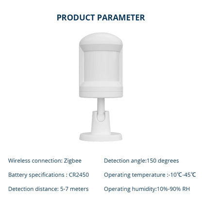 Motion Sensor Detector Smart Sensor Home Security System PIR Motion Sensor Work with Tuya Smart Life App