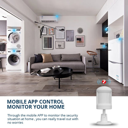 Motion Sensor Detector Smart Sensor Home Security System PIR Motion Sensor Work with Tuya Smart Life App