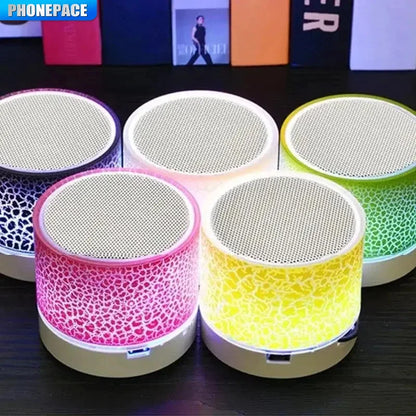 Mini Bluetooth Speaker Wireless Loudspeaker Crack LED SD Card USB Subwoofer Portable MP3 Music Sound Column for PC Mobile Phone