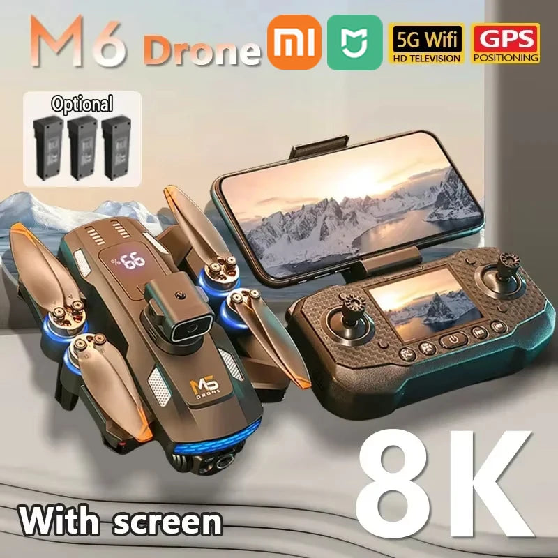 Xiaomi MIJIA M6 Drone Professional 8K Camera Dron 5G WIFI FPV UAV With screen remote control RC Dron avoidance Aerial Quadcopter