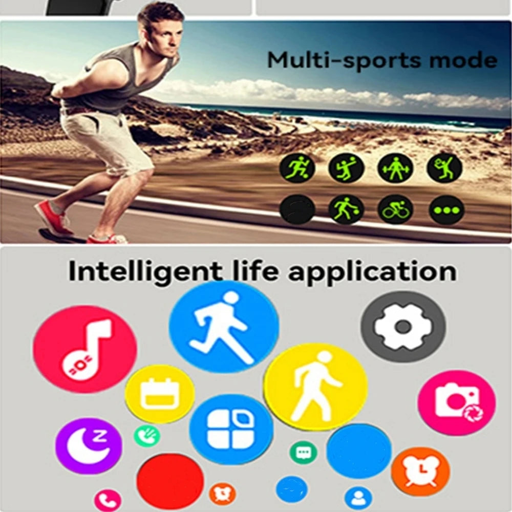 H9 Smartwatch Dial Answer Calls Calorie Tracking Heart Rate Monitoring Music Playback Bluetooth Men Smart Watch Woman Step Count