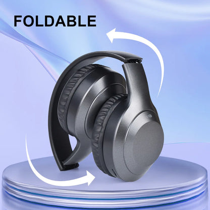 Over Ear HIFI Stereo Headsets Wireless Bluetooth Headphones Sports Gaming Earphones with HD Mic Support TF/AUX noise reduction