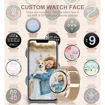 Women’s Smartwatch – 1.32" HD Display, Call Answer/Dial, Waterproof Fitness Tracker for Android & iOS