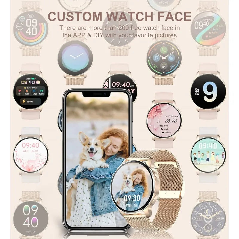 Women’s Smartwatch – 1.32" HD Display, Call Answer/Dial, Waterproof Fitness Tracker for Android & iOS