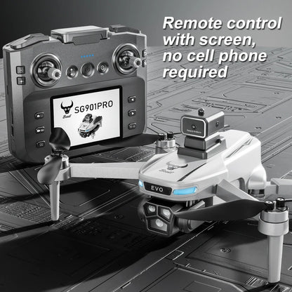 Mini Drone Professional GPS HD Camera Drones 5G WIFI FPV Video 4k UAV 4.5 inch large screen remote control RC Dron SG109 PRO MAX