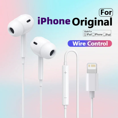 For iPhone Original Earphones For iPhone 14 13 12 11 Pro Max Mini 8 7 6s Plus X XS XR SE in-ear Wired Earbuds